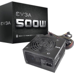 Fuente de poder EVGA 500 W2, 500W, Certificada 80+ Plus White, No modular ENTREGA INMEDIATA