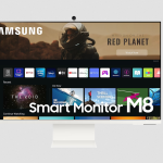 Monitor Samsung Smart Monitor M8 32", Plano, Camara SlimFit, 4K 3840x2160, 60Hz, Panel VA, 4ms