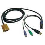 Tripp Lite Kit de cables para multiplexor KVM - Kit combinado de cables PS2/USB de 6 pies