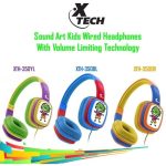 Xtech audífono para niños y niñas C/cable limite de VOL