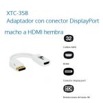 Xtech XTC 358 Adaptador con conector DisplayPort macho a HDMI hembra