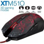 Mouse Xtech Gaming 2500DPI 6 Botones Negro/Rojo