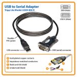 TRP Cable Adaptador USB a Serial (USB-A a DB9 M/M) 1.52M RS-232 ENTREGA INMEDIATA