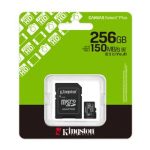 Tarjeta MicroSDXC 256GB Kingston SDCS3 Canvas Select Plus 150MB/s Clase 10 A1 + Adaptador SD