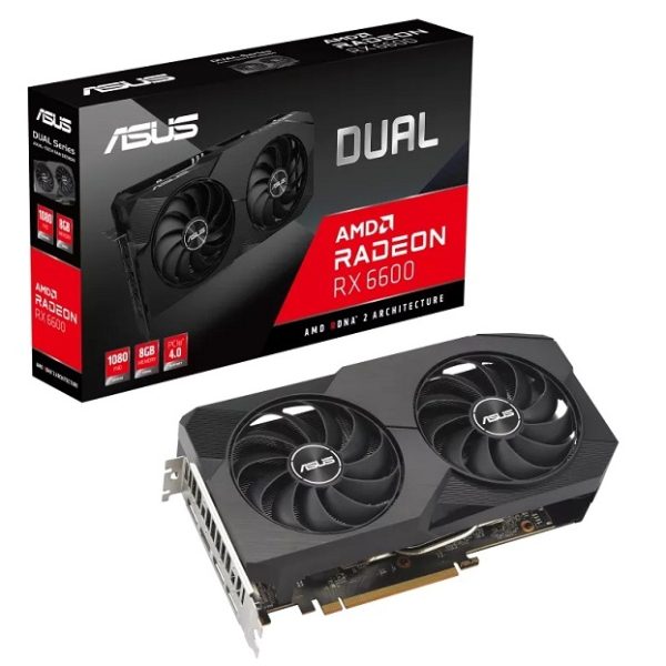 Tarjeta de Video ASUS Dual Radeon RX 6600 V2 de 8GB GDDR6
