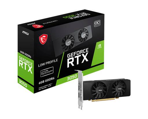 Tarjeta de Video MSI Nvidia GeForce RTX 3050 LP 6G OC, 14 Gbps, 6GB GDDR6, 96-bit, Low Profile