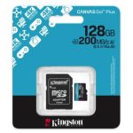 Memoria microSD Kingston Canvas Go! Plus 128GB microSD V30 + Adaptador SD